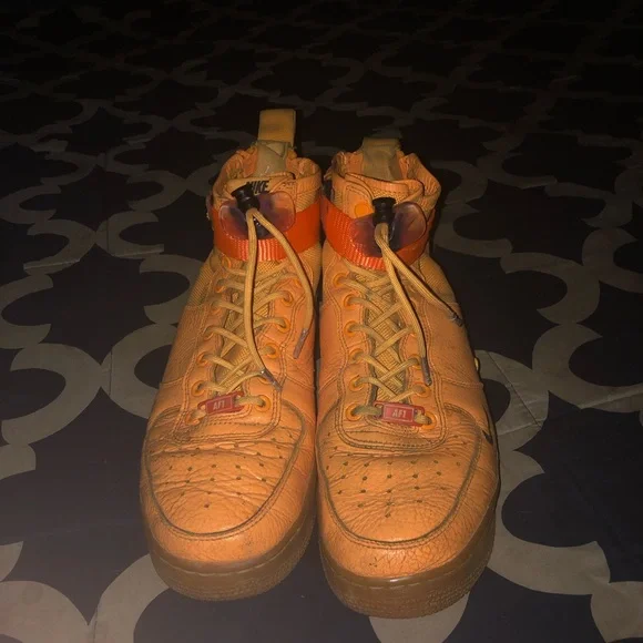 Nike Vibrant Orange Sneakers OBJ Airforce 1’s - Picture 4 of 6